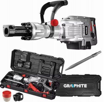 Відбійний молоток GRAPHITE 3200 Вт 60 Дж HEX-30 професійний бетонолом електричний демоліційний молот для бетону цегли каменю 7854213 фото